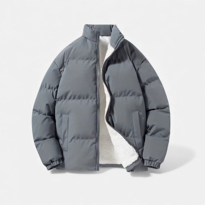 Men’s Lambswool Plush Puffer Jacket for Autumn/Winter