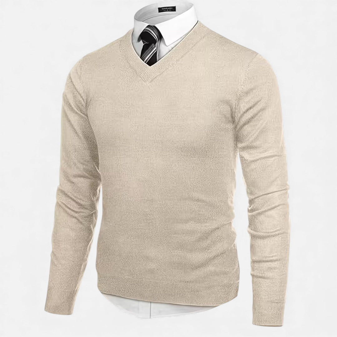 Men’s V-Neck Knit Sweater for Autumn/Winter