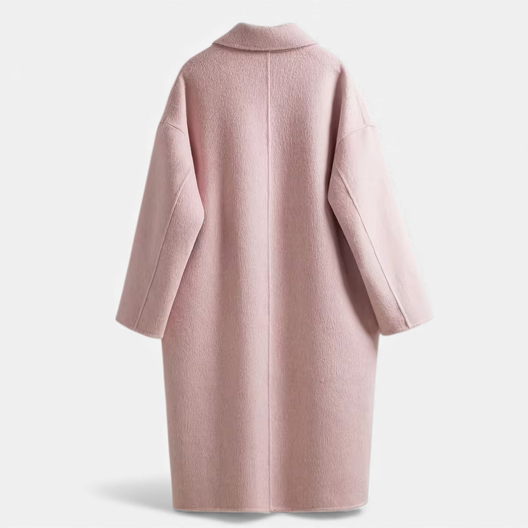 Manteau d'hiver pour femme en mélange de laine avec double poche