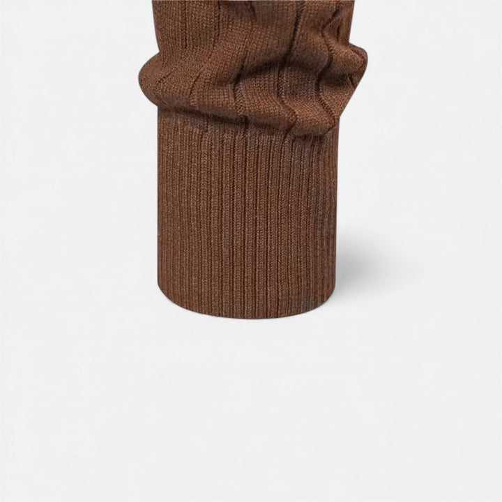 Men’s Warm Minimalist Zippered Knit Sweater