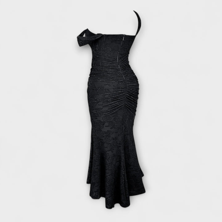 Abito lungo con corsetto elegante e raffinato