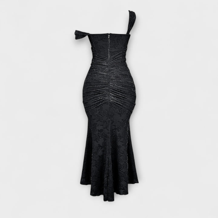 Abito lungo con corsetto elegante e raffinato