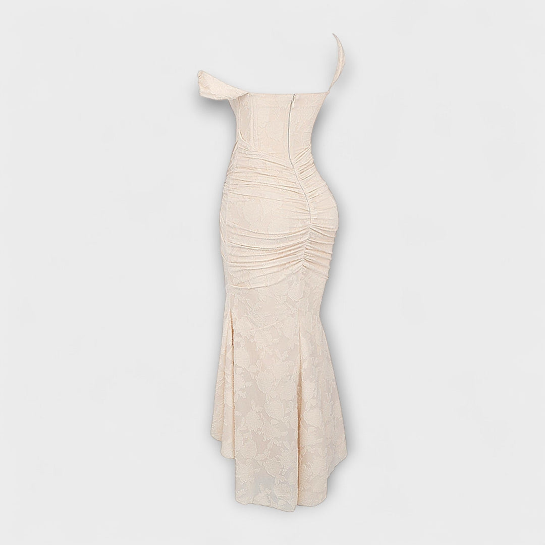 Abito lungo con corsetto elegante e raffinato