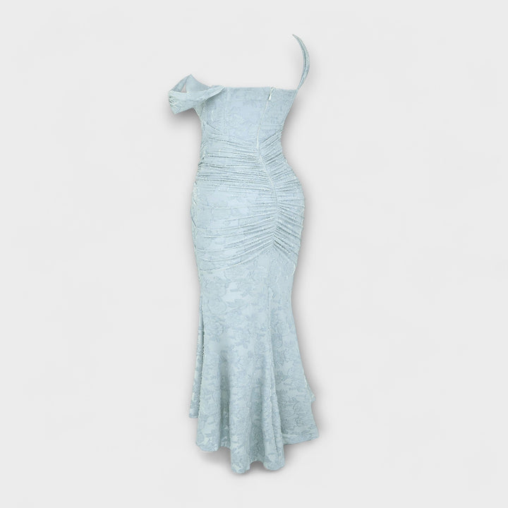 Abito lungo con corsetto elegante e raffinato