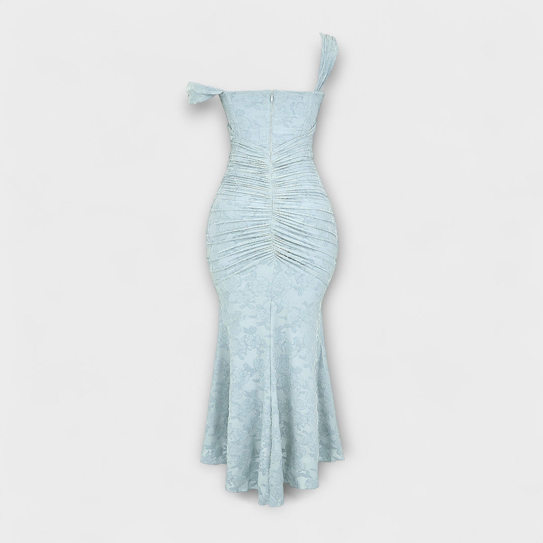 Abito lungo con corsetto elegante e raffinato