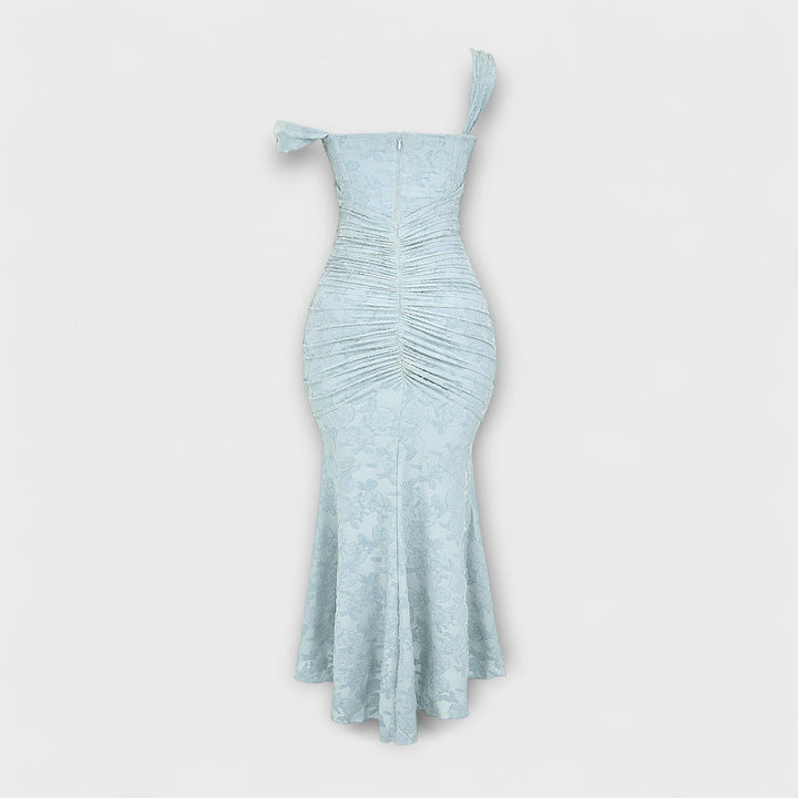 Abito lungo con corsetto elegante e raffinato